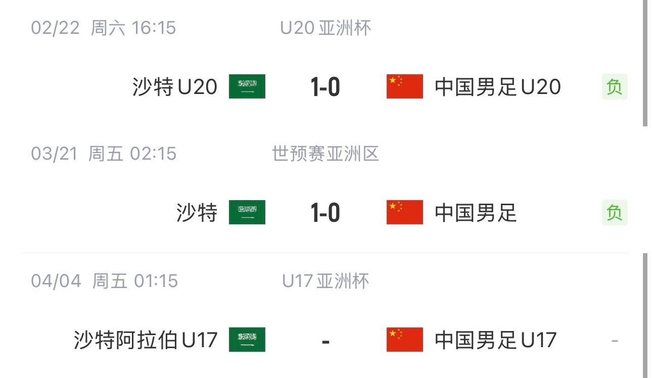  國字號三遇沙特！國少U17亞洲杯首戰(zhàn)對陣沙特，此前國足&國青均負
