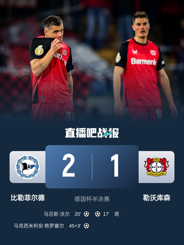  比勒菲爾德是史上第4支晉級(jí)德國(guó)杯決賽的德丙球隊(duì)，此前3隊(duì)未奪冠